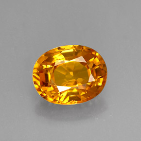 1.41 ct Yellow Sapphire Gemstone, Sapphire Gem in Oval Facet Shape for Sale.