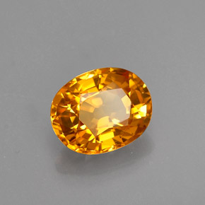 1.41 ct Yellow Sapphire Stone, Natural Sapphire in Oval Facet Shape for Sale