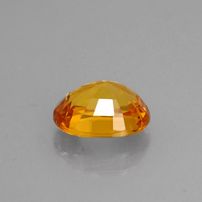 Sapphire Gemstone in 7.2 x 5.7 mm Size for Sale, Sapphire Stone in Yellow Golden Color