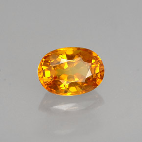 1.52 ct Yellow Sapphire Stone, Natural Sapphire in Oval Facet Shape for Sale
