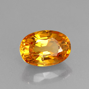 1.33 ct Yellow Sapphire Stone, Natural Sapphire in Oval Facet Shape for Sale