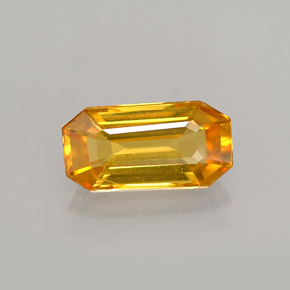 1.23 ct Yellow Sapphire Gemstone, Sapphire Gem in Octagon Facet Shape for Sale.