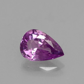 0.54 ct Violet Sapphire Gemstone, Sapphire Gem in Pear Facet Shape for Sale.
