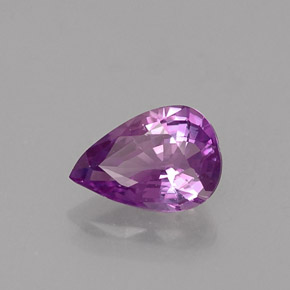 0.54 ct Violet Sapphire Stone, Natural Sapphire in Pear Facet Shape for Sale