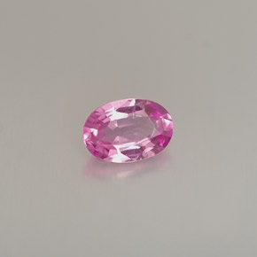 0.54 ct Pink Sapphire Stone, Natural Sapphire in Oval Facet Shape for Sale