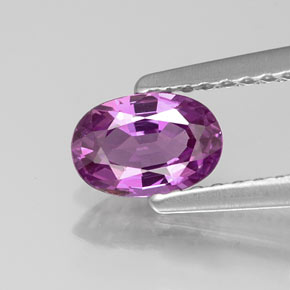0.57 ct Violet Sapphire Gemstone, Sapphire Gem in Oval Facet Shape for Sale.