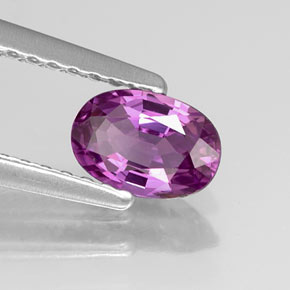 0.57 ct Violet Sapphire Stone, Natural Sapphire in Oval Facet Shape for Sale