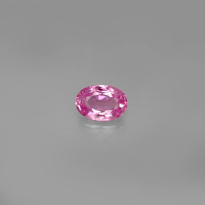 0.58 ct Pink Sapphire Gemstone, Sapphire Gem in Oval Facet Shape for Sale.