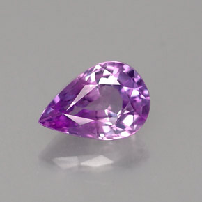 0.49 ct Violet Sapphire Gemstone, Sapphire Gem in Pear Facet Shape for Sale.