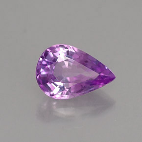 0.49 ct Violet Sapphire Stone, Natural Sapphire in Pear Facet Shape for Sale