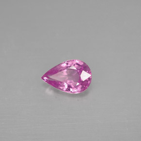 0.46 ct Pink Sapphire Stone, Natural Sapphire in Pear Facet Shape for Sale