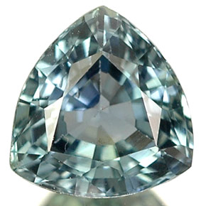 1.08 ct Green Sapphire Gemstone, Sapphire Gem in Trillion Facet Shape for Sale.