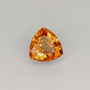 1.11 ct Orange Sapphire Gemstone, Sapphire Gem in Trillion Facet Shape for Sale.