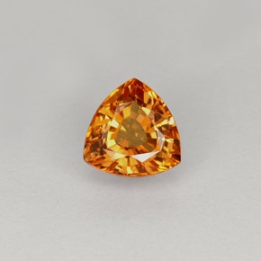 1.11 ct Orange Sapphire Stone, Natural Sapphire in Trillion Facet Shape for Sale