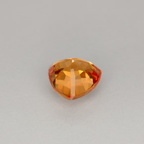 Sapphire Gemstone in 6.3 x 6.2 mm Size for Sale, Sapphire Stone in Yellow Orange Color