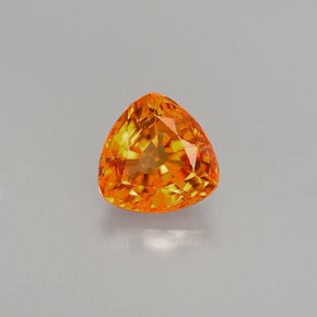 1.11 ct Orange Sapphire Gemstone, Sapphire Gem in Trillion Facet Shape for Sale.