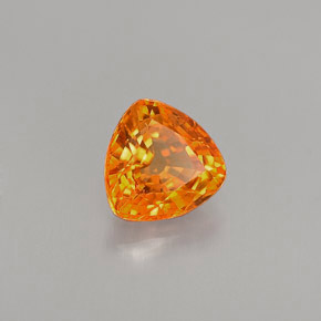 1.11 ct Orange Sapphire Stone, Natural Sapphire in Trillion Facet Shape for Sale