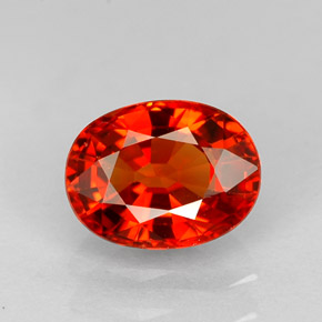 1.17 ct Orange Sapphire Gemstone, Sapphire Gem in Oval Facet Shape for Sale.