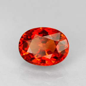 1.17 ct Orange Sapphire Stone, Natural Sapphire in Oval Facet Shape for Sale