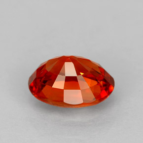Sapphire Gemstone in 7 x 5.3 mm Size for Sale, Sapphire Stone in Reddish Orange Color