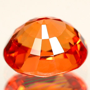 Sapphire Gemstone in 6.2 x 5.1 mm Size for Sale, Sapphire Stone in Mandarin Orange Color