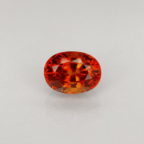 1.06 ct Orange Sapphire Gemstone, Sapphire Gem in Oval Facet Shape for Sale.