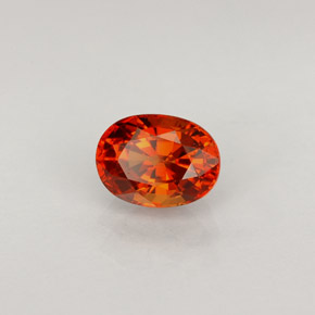 1.06 ct Orange Sapphire Stone, Natural Sapphire in Oval Facet Shape for Sale
