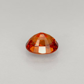 Sapphire Gemstone in 6.5 x 4.8 mm Size for Sale, Sapphire Stone in Reddish Orange Color
