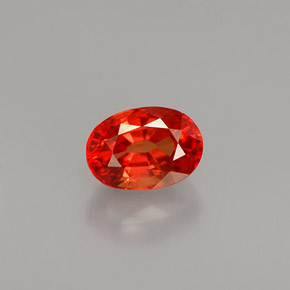 1.09 ct Orange Sapphire Gemstone, Sapphire Gem in Oval Facet Shape for Sale.