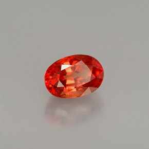 1.09 ct Orange Sapphire Stone, Natural Sapphire in Oval Facet Shape for Sale