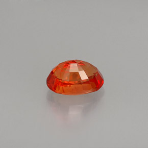 Sapphire Gemstone in 6.7 x 4.7 mm Size for Sale, Sapphire Stone in Red Orange Color