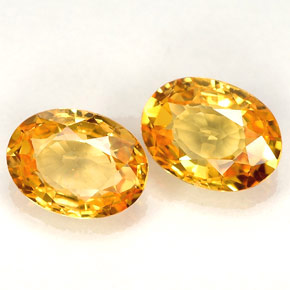 1.96 ct Yellow Sapphire Stone, Natural Sapphire in Oval Facet Shape for Sale
