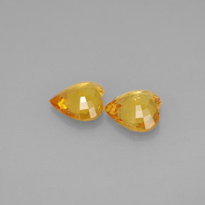 Sapphire Gemstone in 6 x 6 mm (calibrated) Size for Sale, Sapphire Stone in Yellow Golden Color