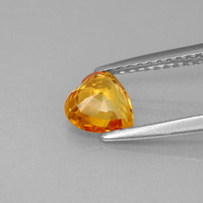 Sapphire Gemstone in 6 x 6 mm (calibrated) Size for Sale, Sapphire Stone in Golden Orange Color