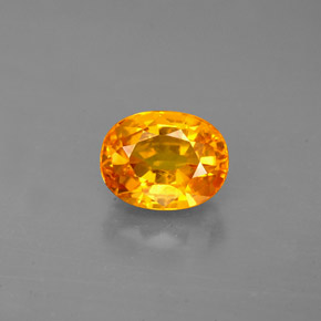 2.13 ct Yellow Sapphire Gemstone, Sapphire Gem in Oval Facet Shape for Sale.
