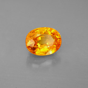 2.13 ct Yellow Sapphire Stone, Natural Sapphire in Oval Facet Shape for Sale