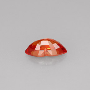 Sapphire Gemstone in 8.8 x 4.7 mm Size for Sale, Sapphire Stone in Reddish Orange Color
