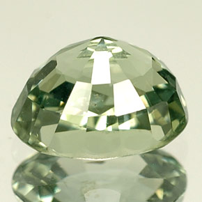 Sapphire Gemstone in 7.1 x 5.3 mm Size for Sale, Sapphire Stone in Green Color