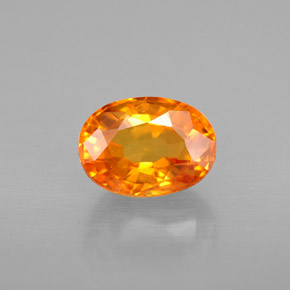 1.50 ct Orange Sapphire Gemstone, Sapphire Gem in Oval Facet Shape for Sale.