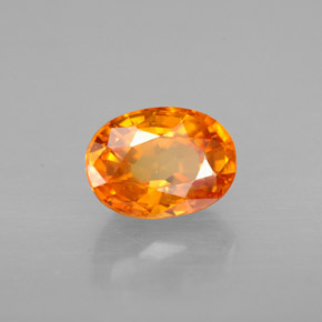 1.50 ct Orange Sapphire Stone, Natural Sapphire in Oval Facet Shape for Sale