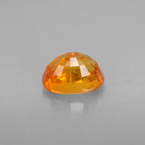 Sapphire Gemstone in 7.1 x 5.2 mm Size for Sale, Sapphire Stone in Yellow Orange Color