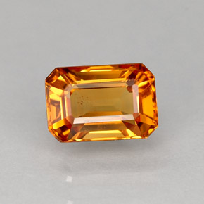 1.02 ct Yellow Sapphire Gemstone, Sapphire Gem in Octagon Facet Shape for Sale.