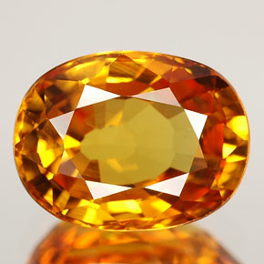 2.45 ct Yellow Sapphire Gemstone, Sapphire Gem in Oval Facet Shape for Sale.