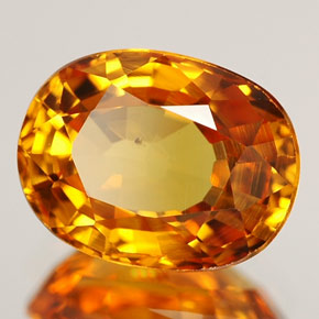 2.45 ct Yellow Sapphire Stone, Natural Sapphire in Oval Facet Shape for Sale