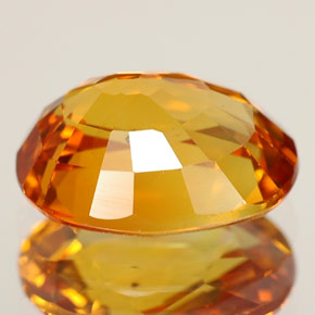 Sapphire Gemstone in 9 x 7 mm (calibrated) Size for Sale, Sapphire Stone in Yellow Golden Color