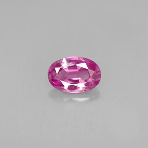 0.59 ct Pink Sapphire Gemstone, Sapphire Gem in Oval Facet Shape for Sale.