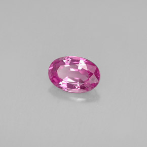 0.59 ct Pink Sapphire Stone, Natural Sapphire in Oval Facet Shape for Sale