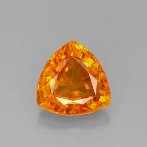 1.04 ct Orange Sapphire Gemstone, Sapphire Gem in Trillion Facet Shape for Sale.