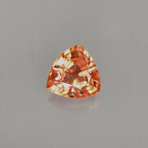 0.86 ct Orange Sapphire Gemstone, Sapphire Gem in Trillion Facet Shape for Sale.