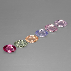 3.14 ct Multicolor Sapphire Gemstone, Sapphire Gem in Marquise Facet Shape for Sale.